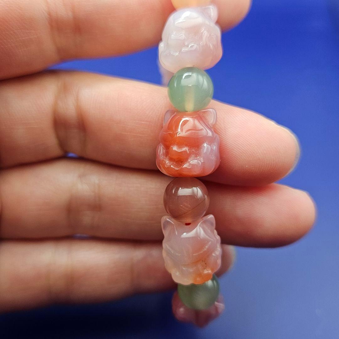 塩源瑪瑙 ソルトソースアゲート 九尾狐 ブレスレット