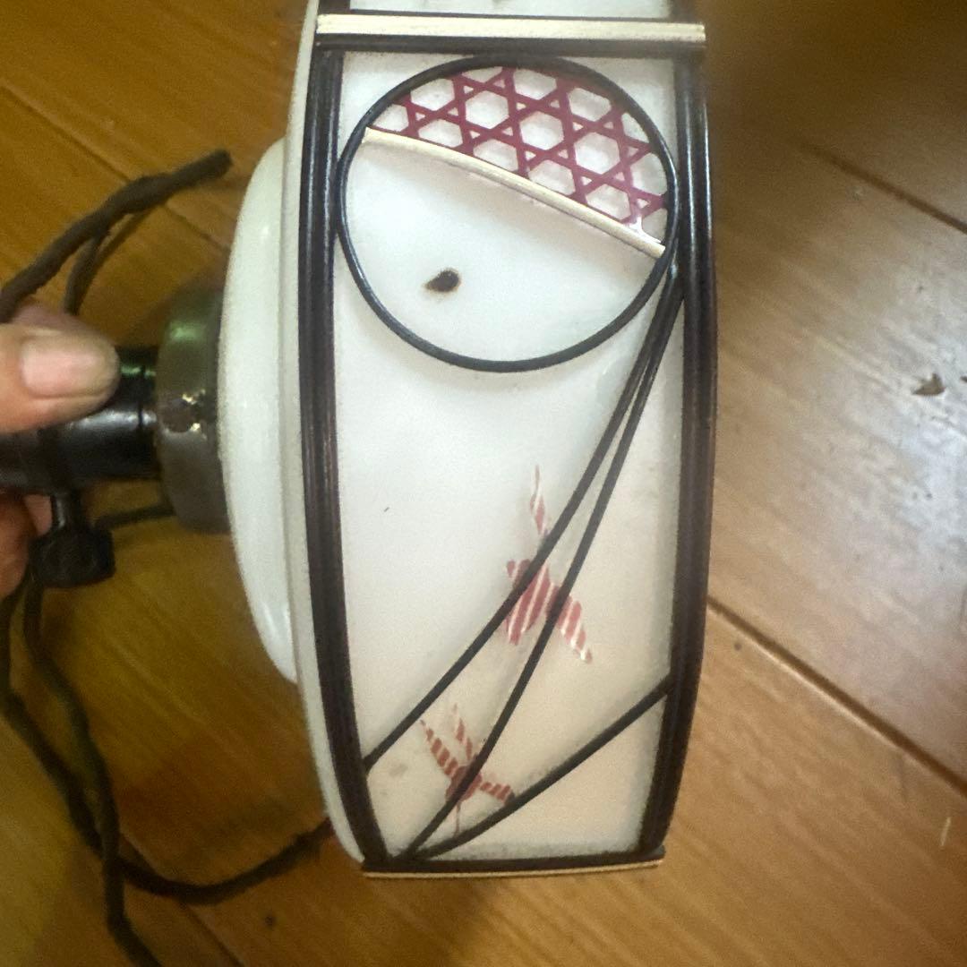 昭和レトロ 吊り下げ照明 ガラスシェード 花柄 ビンテージ 古道具 インテリア