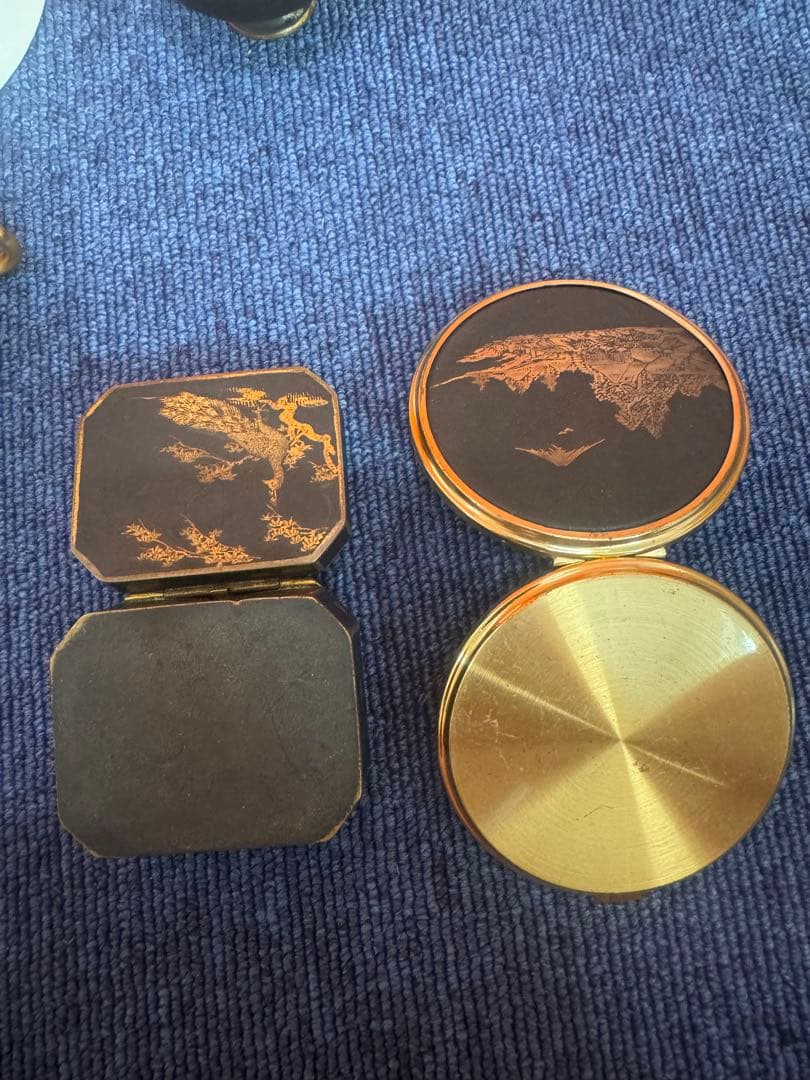 1821  まとめ売り　合計5客　薩摩焼 湊光  金塗