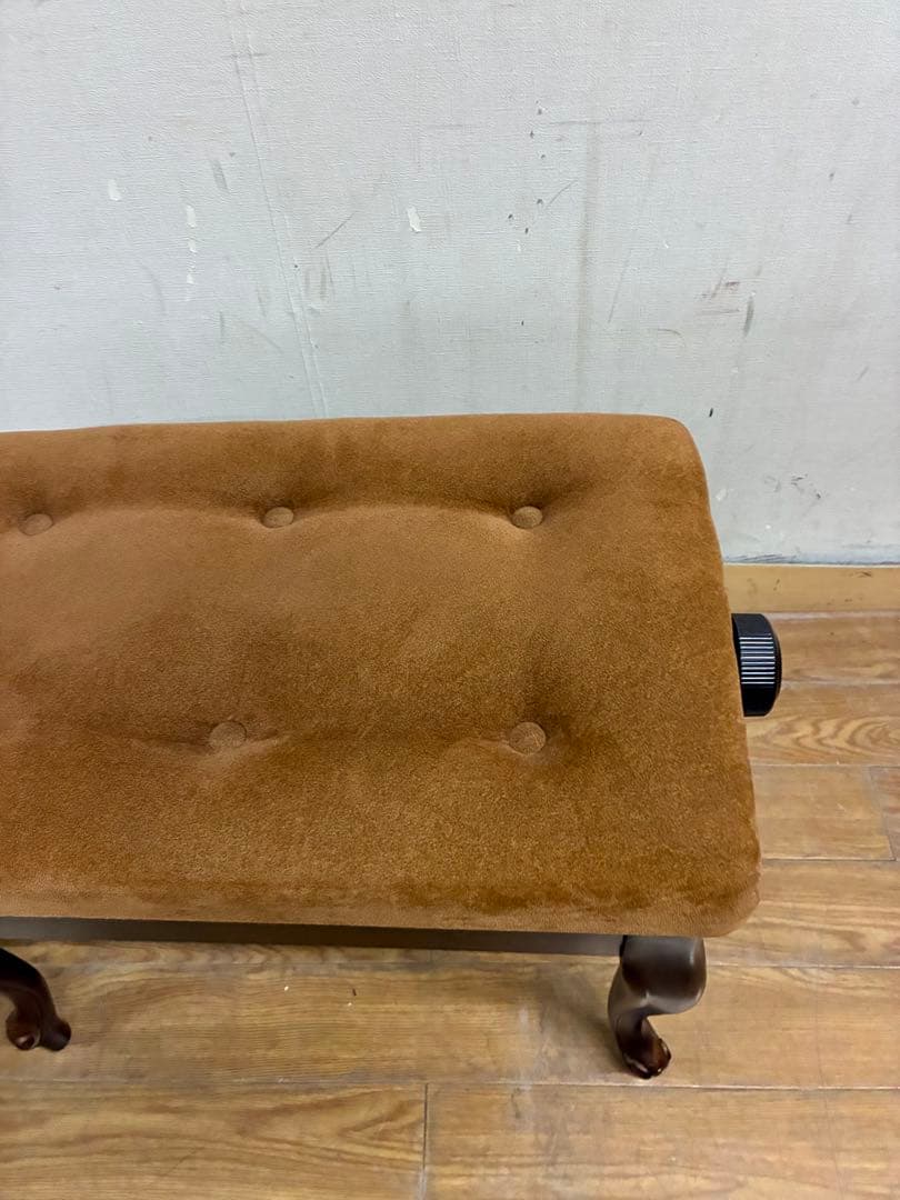 管477☆アンティーク調☆猫脚☆ピアノ椅子☆昇降タイプ