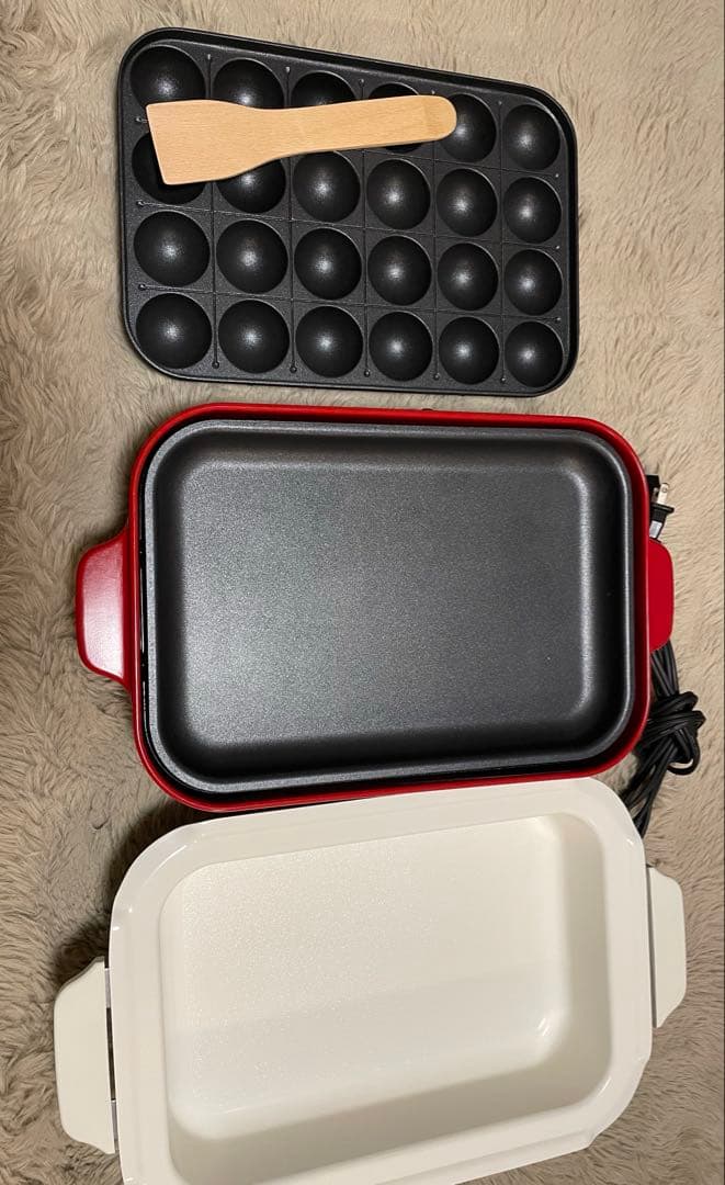 BRUNO コンパクトホットプレート プレートセット レッド