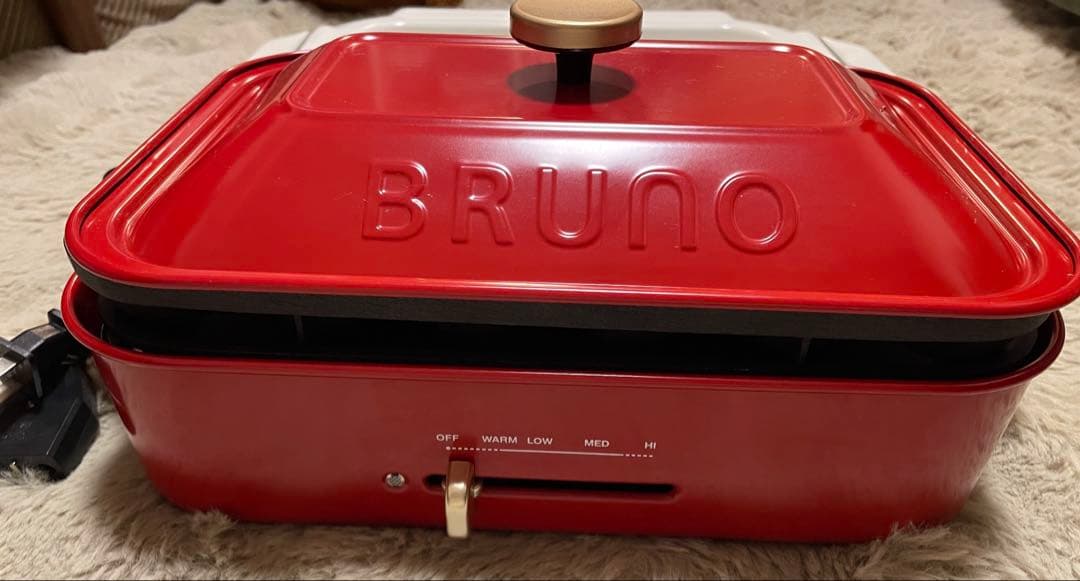 BRUNO コンパクトホットプレート プレートセット レッド
