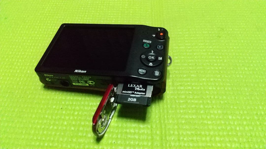 動作確認済 単三電池 NikonCOOLPIX L28レッドSDカード付デジカメ