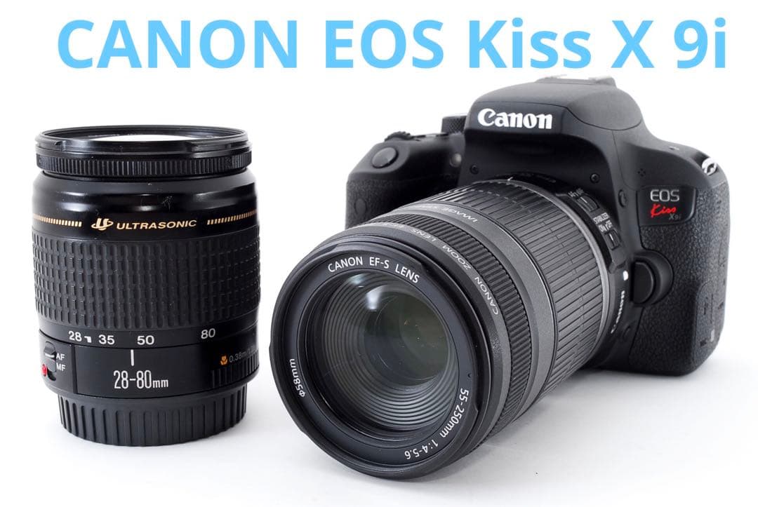 Wi-Fi＆動画キャノン canon kiss x 9i標準&望遠レンズセット
