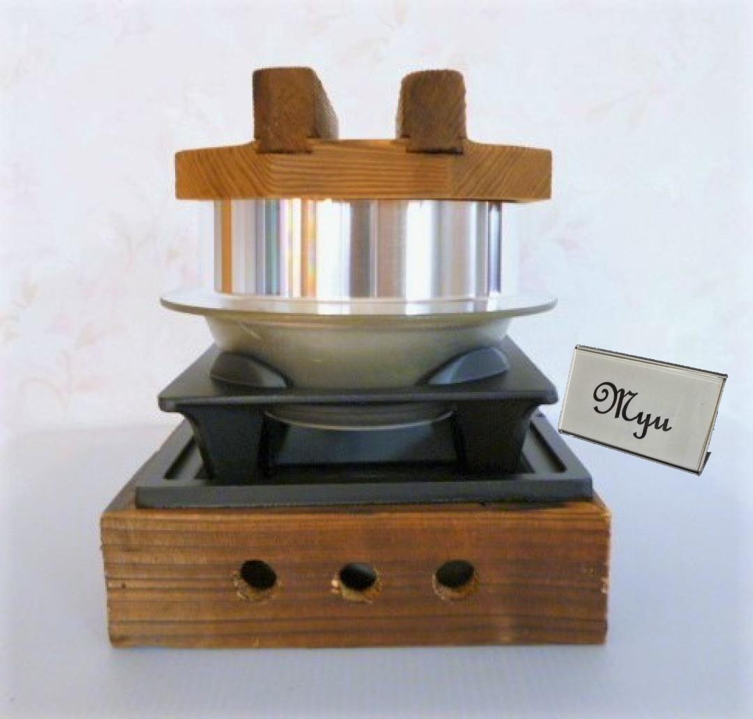 109/ 新品 釜飯セット１合 木製2wayコンロ 美濃焼 釜めし鍋 日本製