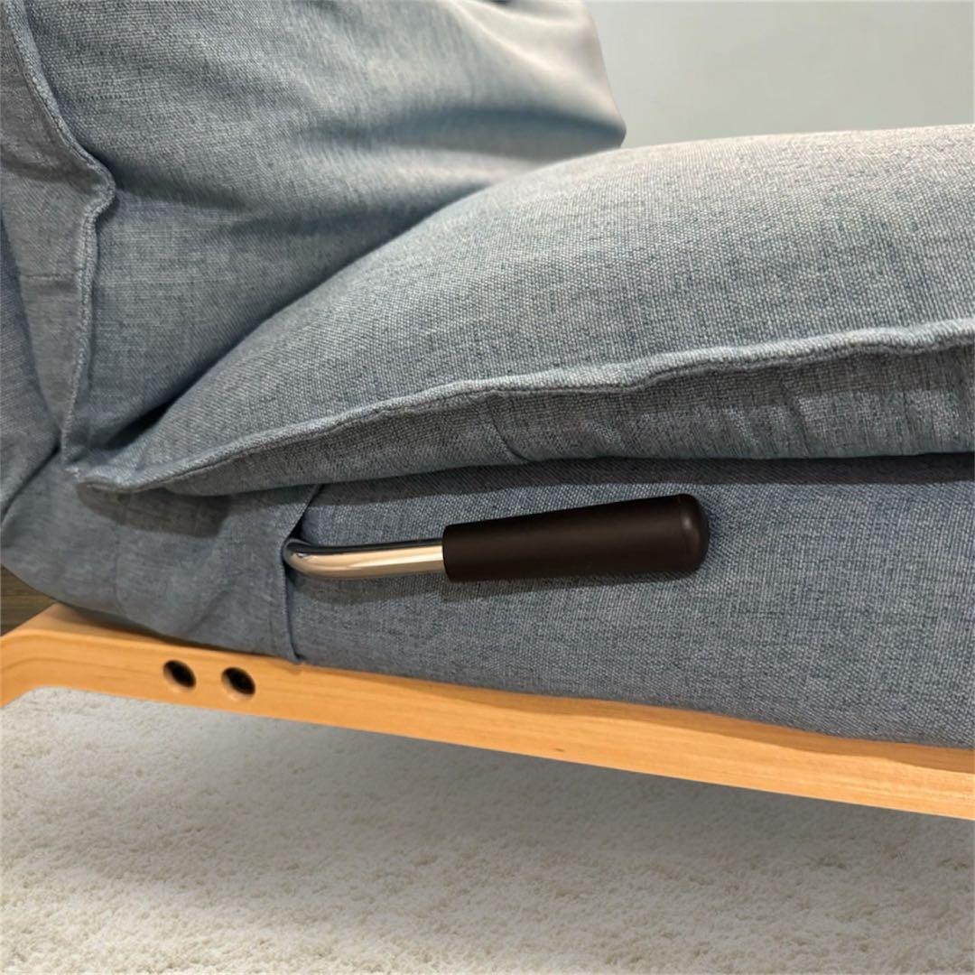 ドウシシャ ふわふわリラックスチェア 1人掛け ブルー