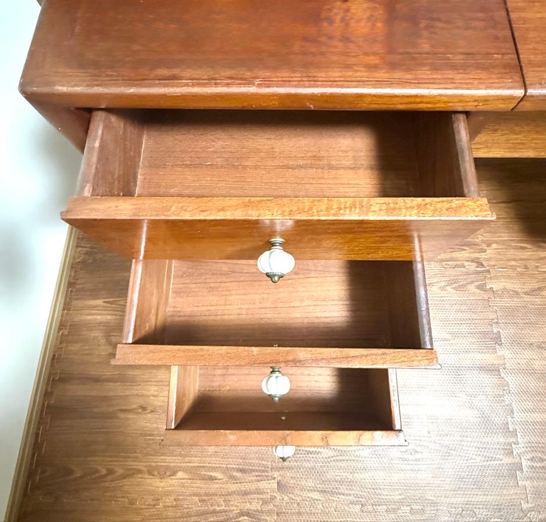 【現地引取】北欧デンマーク ミッドセンチュリー デスクドレッサー 無垢板