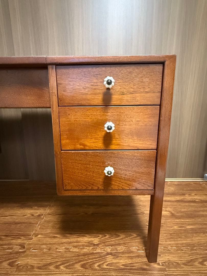 【現地引取】北欧デンマーク ミッドセンチュリー デスクドレッサー 無垢板