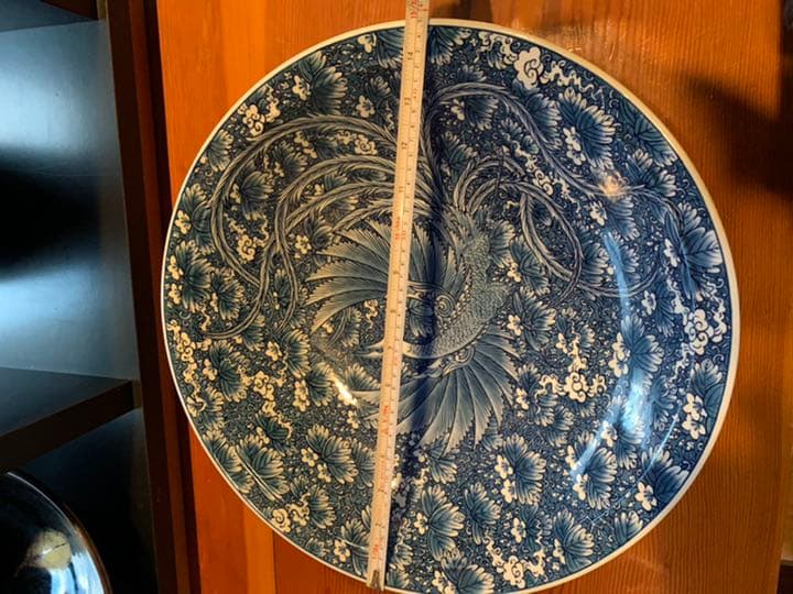 染付け　鳳凰皿