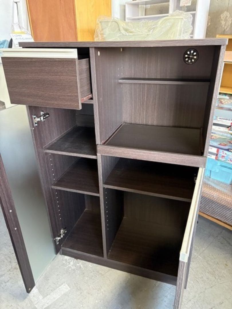 ニトリ　ダークブラウン 食器棚　引き取りまたは配送相談