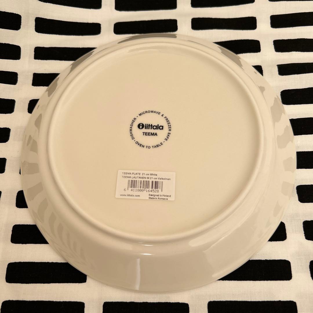 イッタラ ティーマ ホワイト ハニー 21cm プレート 4枚