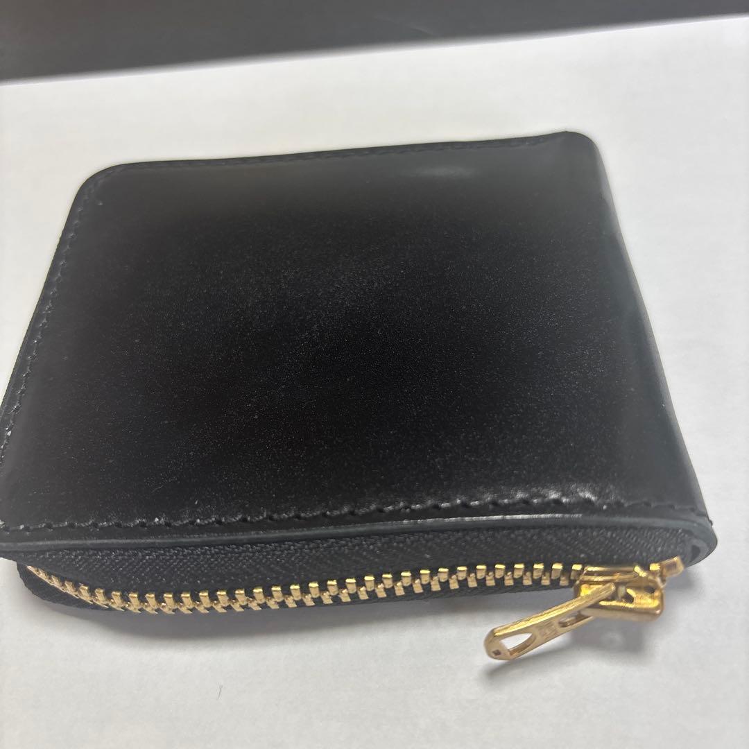 未使用 日本製 高級 コードバン RF折り財布 新喜皮革社 栃木レザー 黒