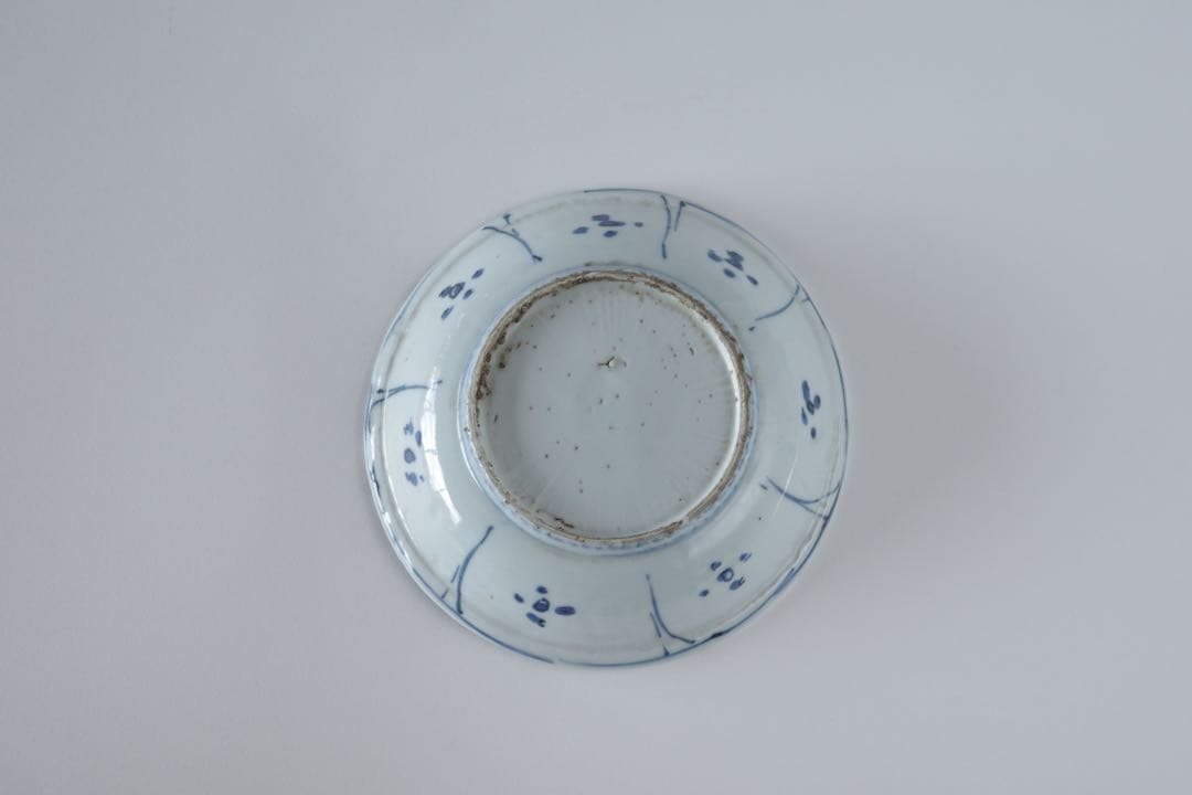 古染付 芙蓉手 小皿 明末 14.5cm 中国古陶磁