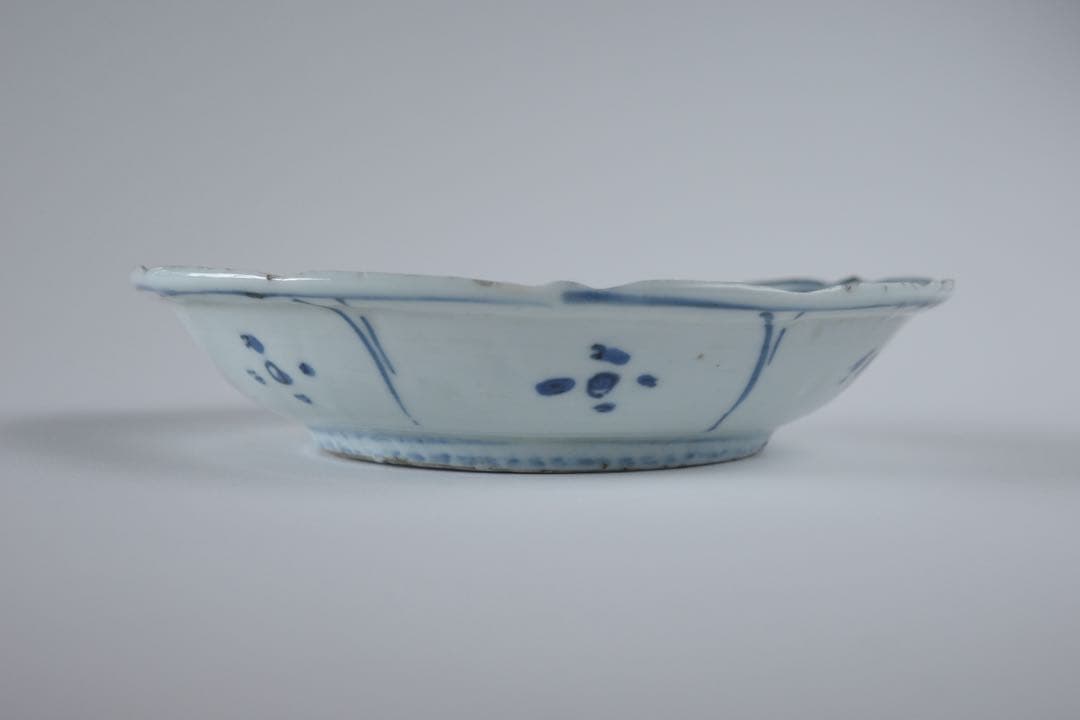 古染付 芙蓉手 小皿 明末 14.5cm 中国古陶磁