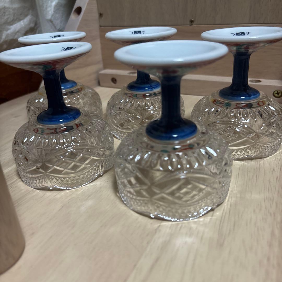 三洋陶器　龍峰窯 赤絵　高台小鉢　つみき 有田焼　切子　骨董　アンティーク