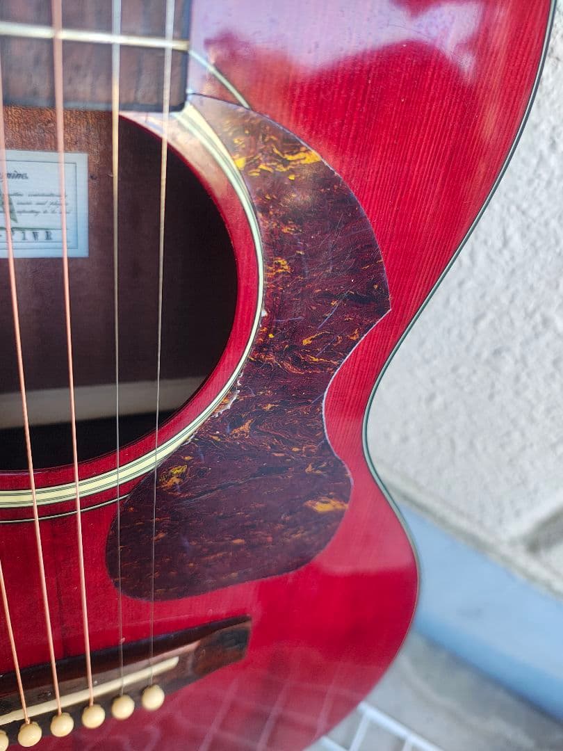 美品 Takamine T-1 WR PU付エレアコ 真紅のWR ニューヨーカー