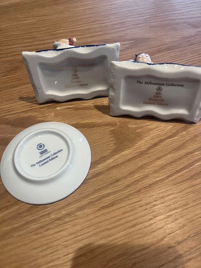 ロイヤルコペンハーゲン　2001年　ミレニアムイヤープレート、フィギュリンセット