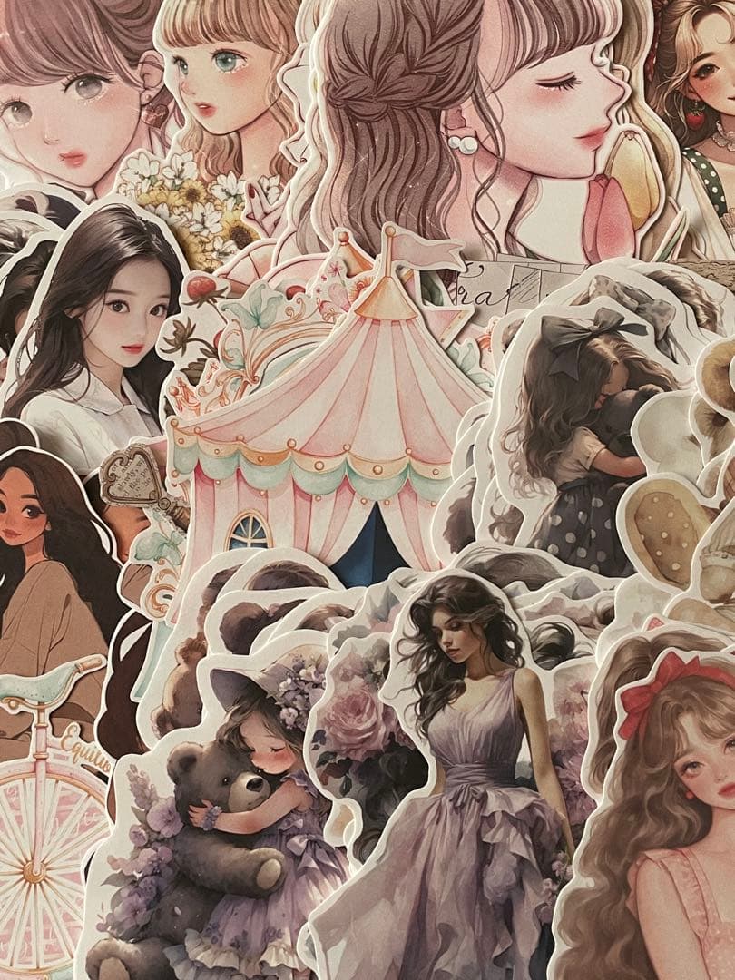 ②コラージュシート カット素材　300枚　おすそ分け