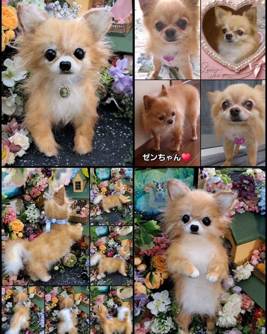 うちの子オーダー受付中♥️ チワワ　リアル　実物大　ぬいぐるみ　カズコオガワ