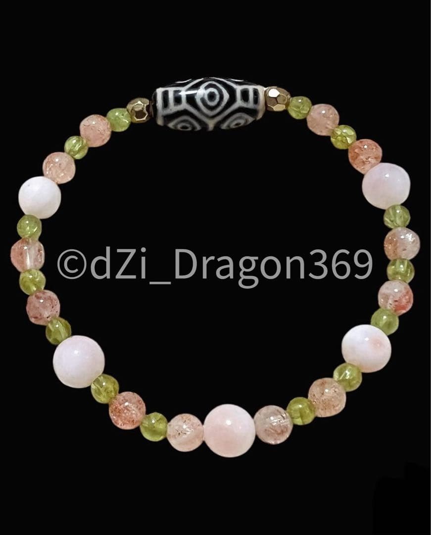 【 高品質 】dZi ジービーズ 西蔵 老玉髄 黒龍眼天珠のブレス