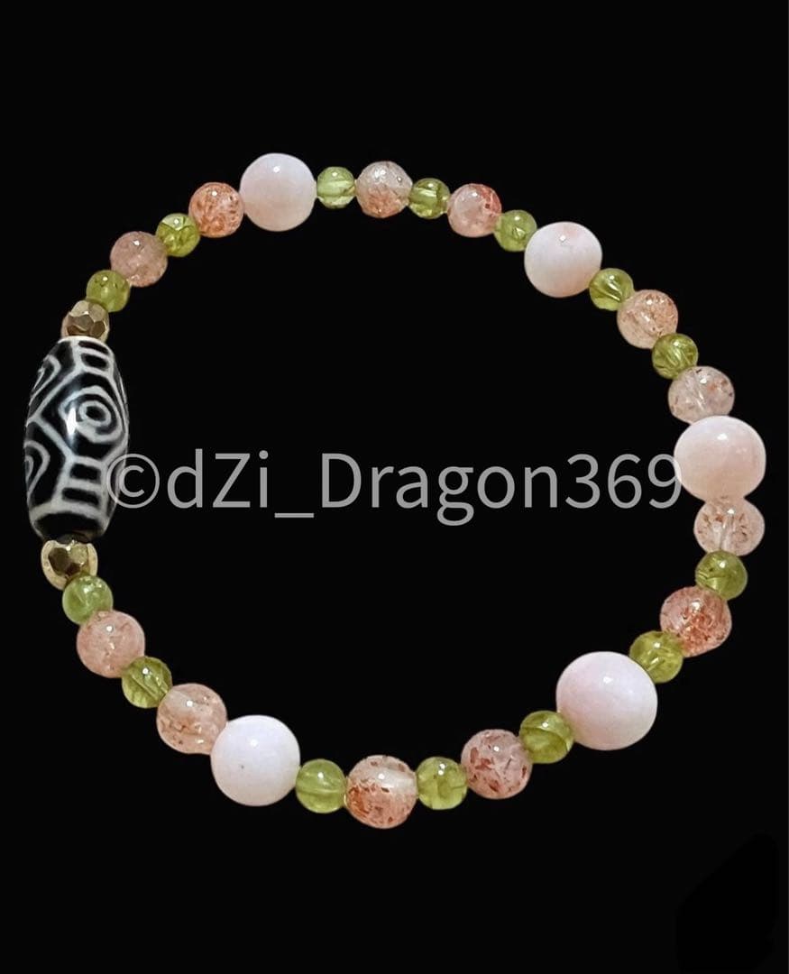 【 高品質 】dZi ジービーズ 西蔵 老玉髄 黒龍眼天珠のブレス