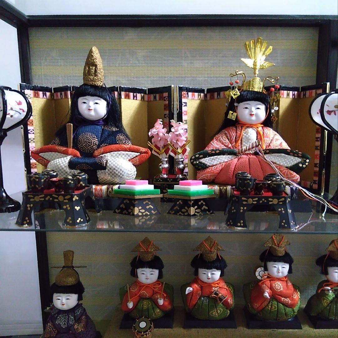 セール中☀️ 木目込雛人形　雛人形　ひな人形　ひな祭り　木目込人形　ガラスケース