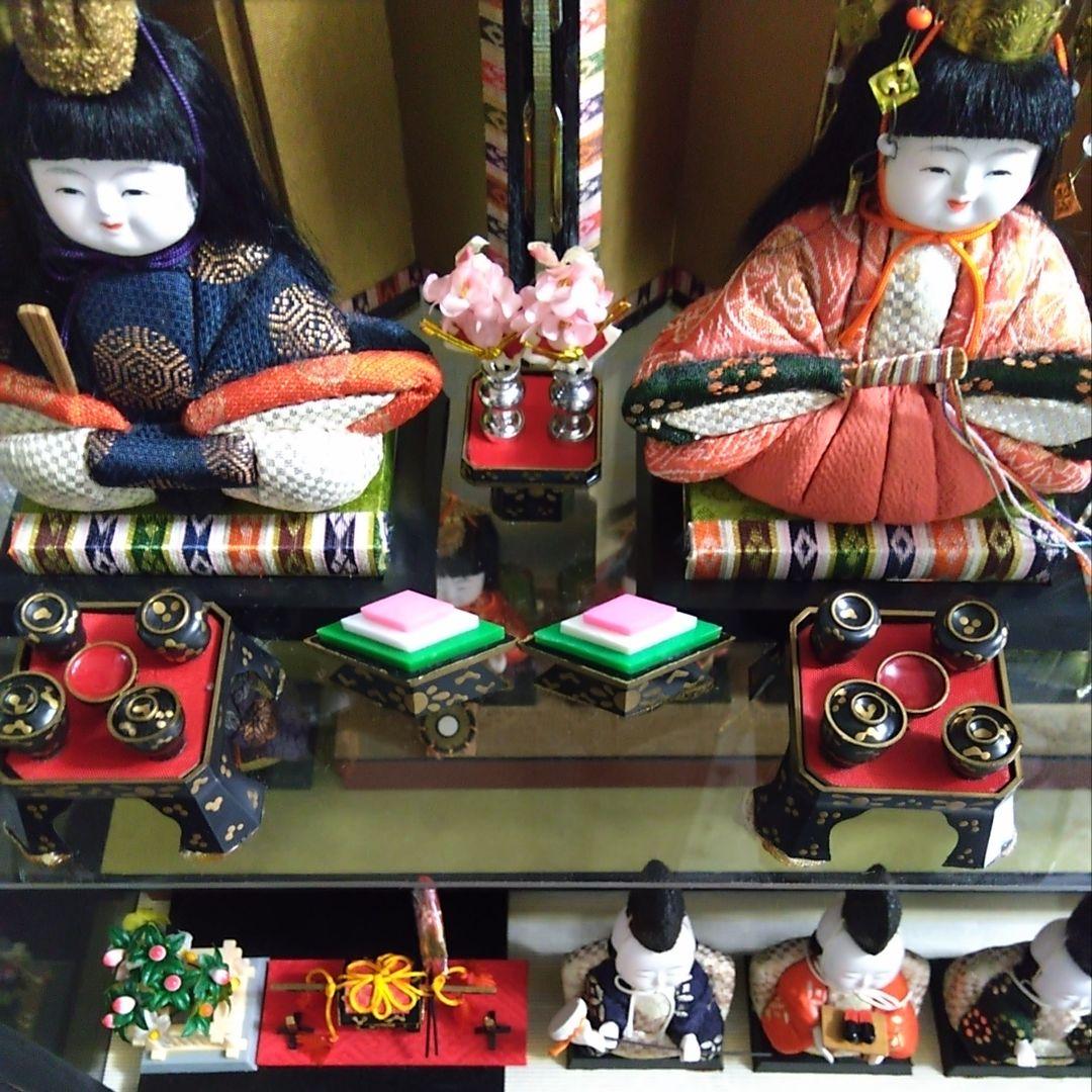 セール中☀️ 木目込雛人形　雛人形　ひな人形　ひな祭り　木目込人形　ガラスケース