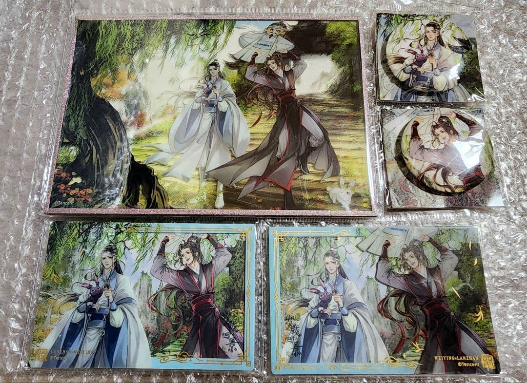 特典付き 魔道祖師 歲載四景 セット 忘羨 藍忘機 魏無羨 アクスタ 缶バッジ