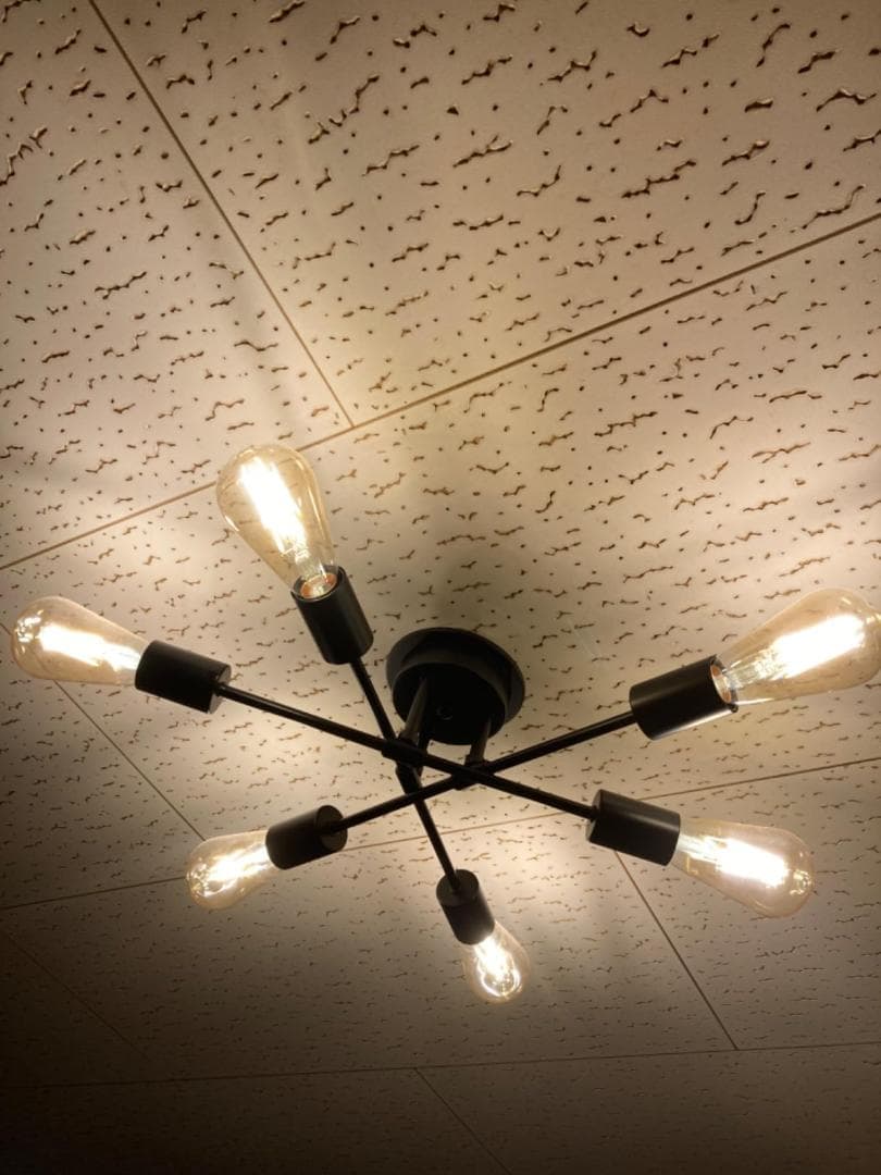 ペンダントライト 北欧風６灯 アンティークレトロ 天井照明 シーリングライト p