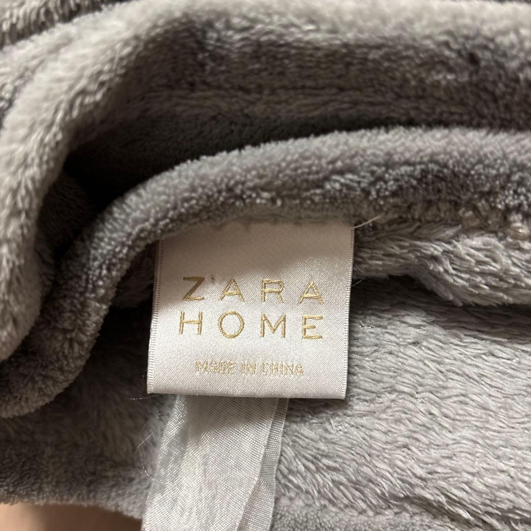 ZARA  ブランケット 毛布　グレー