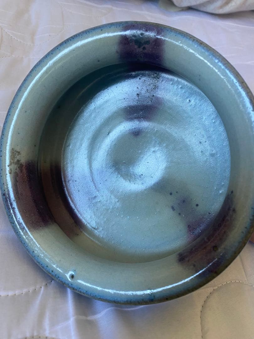 元代鈞窑鉢、香炉、紫斑釉变，青紫グラデーション 陶器ボウル