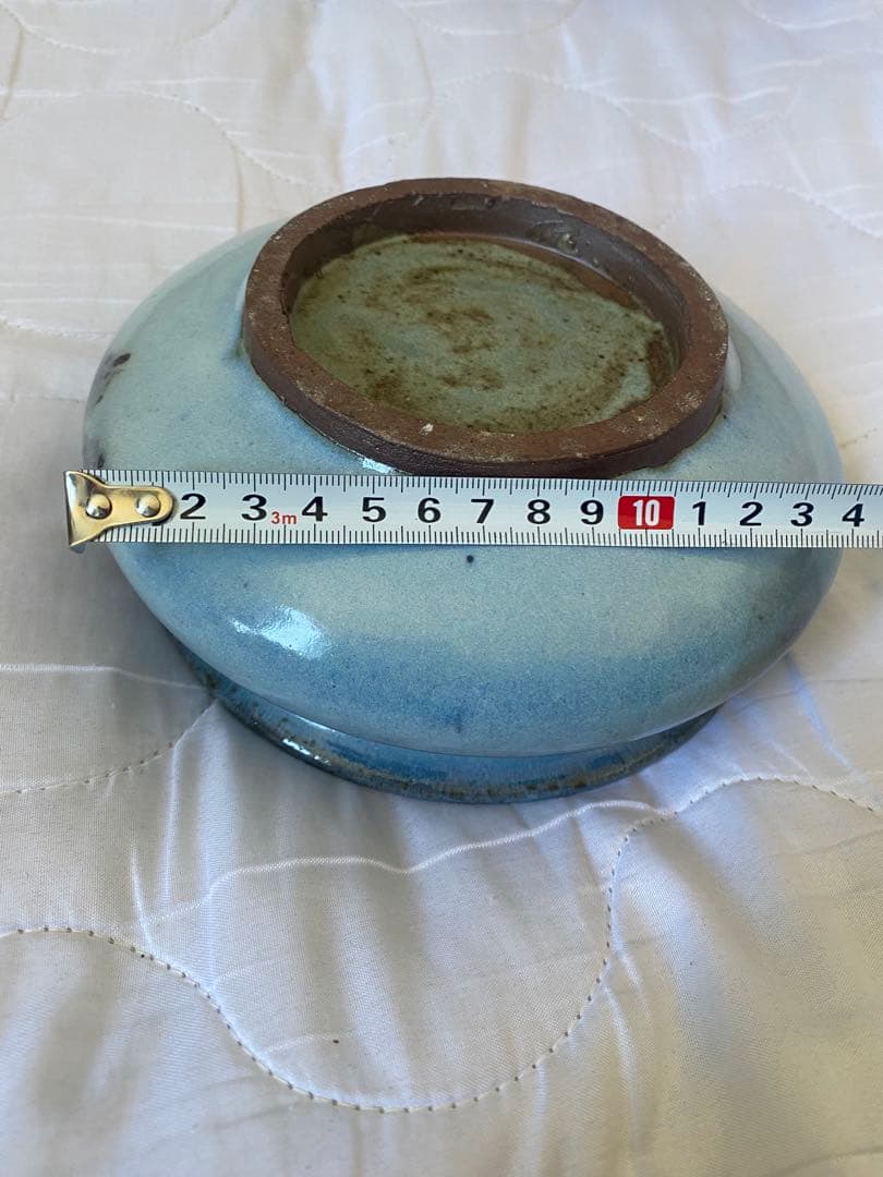 元代鈞窑鉢、香炉、紫斑釉变，青紫グラデーション 陶器ボウル