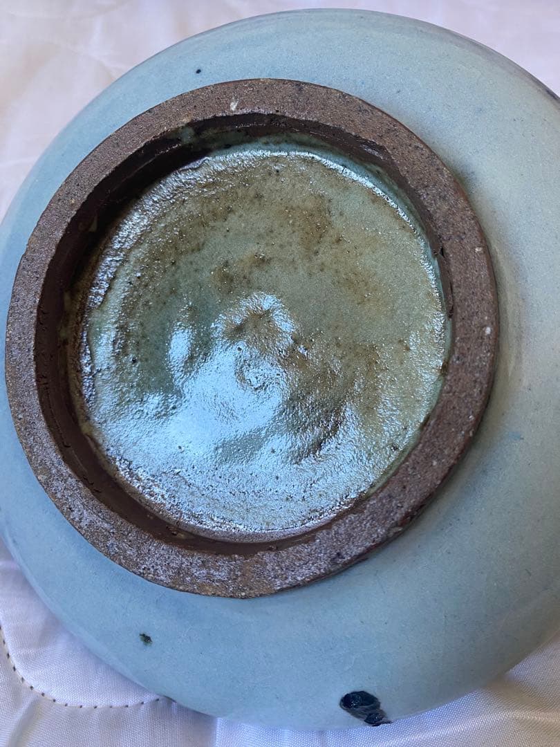 元代鈞窑鉢、香炉、紫斑釉变，青紫グラデーション 陶器ボウル