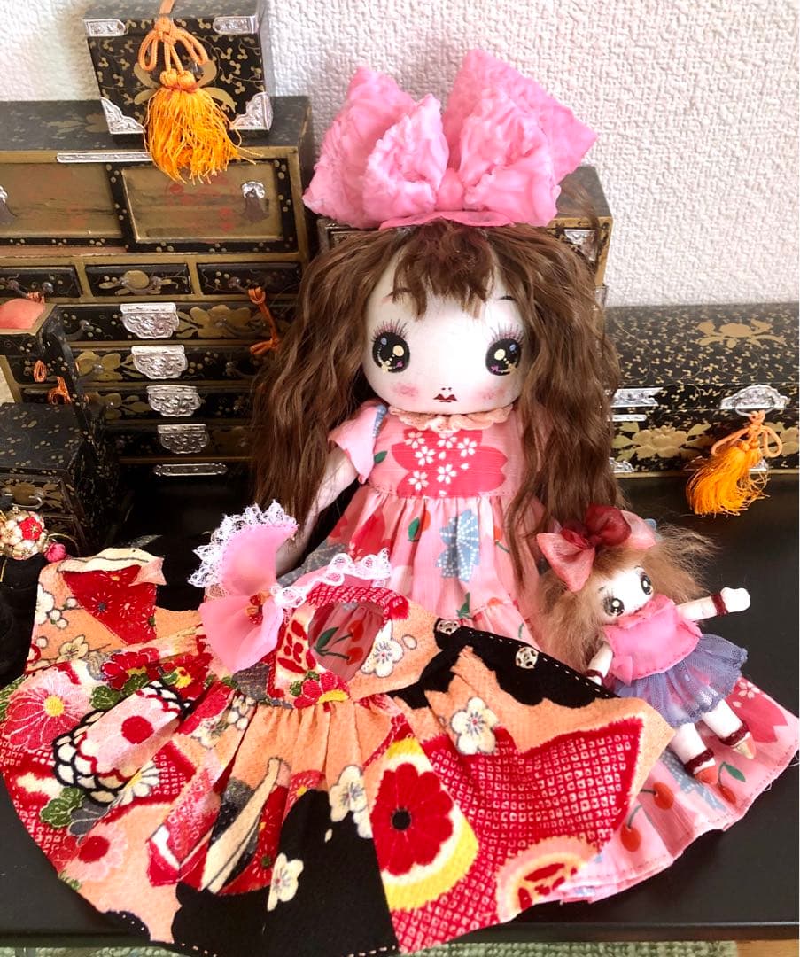♡かっぱのオーコ様ご確認♡約35cm◦11cmボネ無しお洋服ぴんく系♡