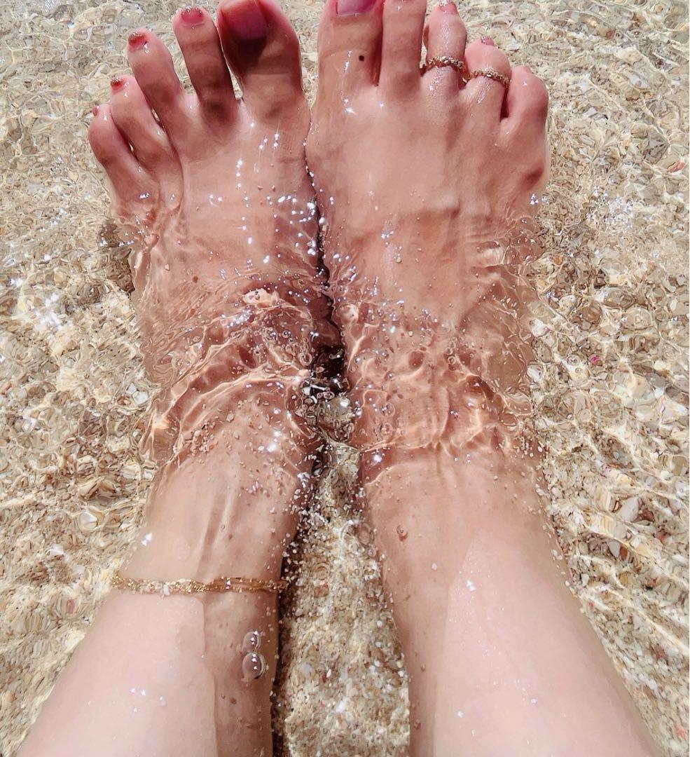 K10 2連ペタル＆アズキチェーンブレスレット　ゴールド　10金