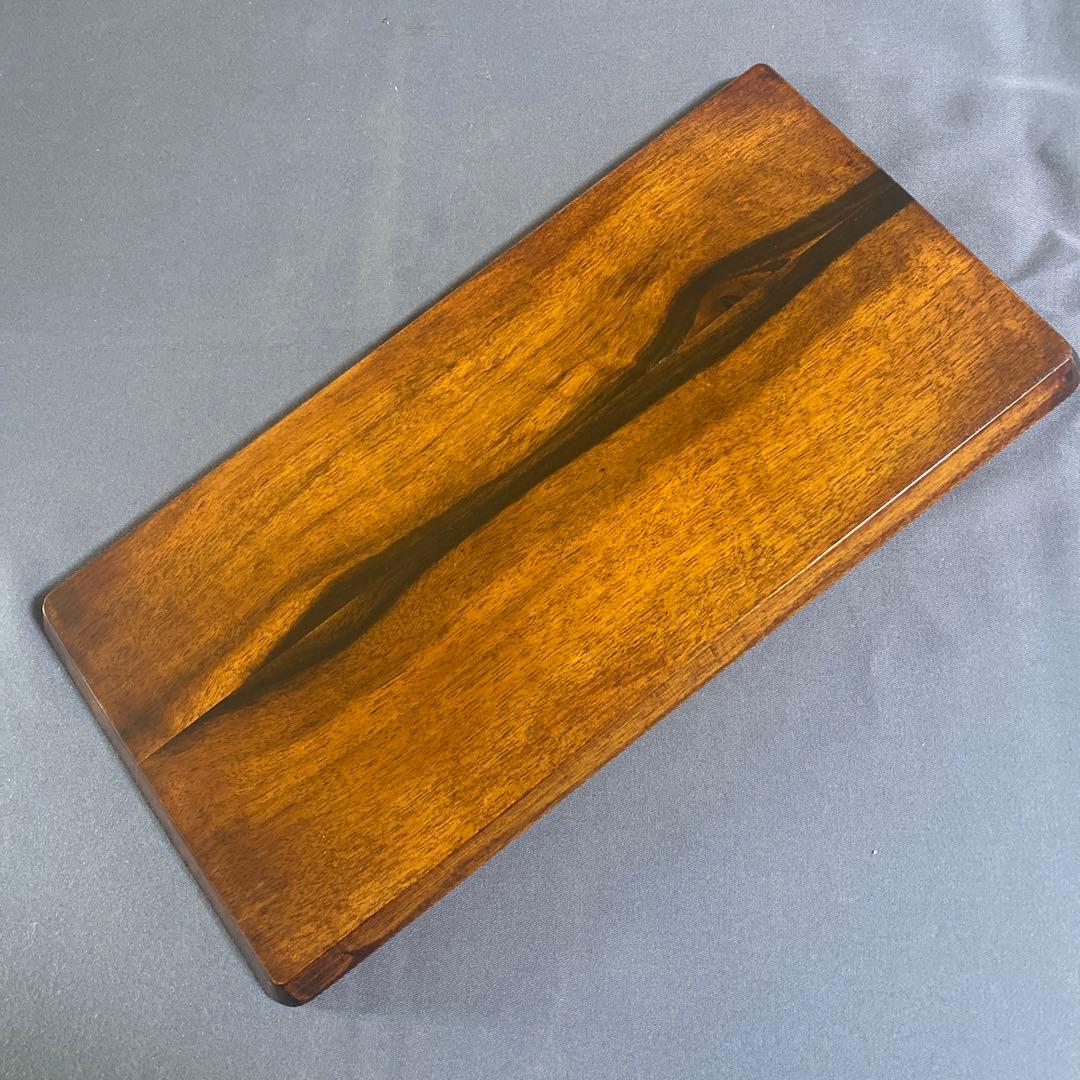 黒柿拭漆盆(くろがきふきうるしぼん) 394mm×198mm×19mm　№653