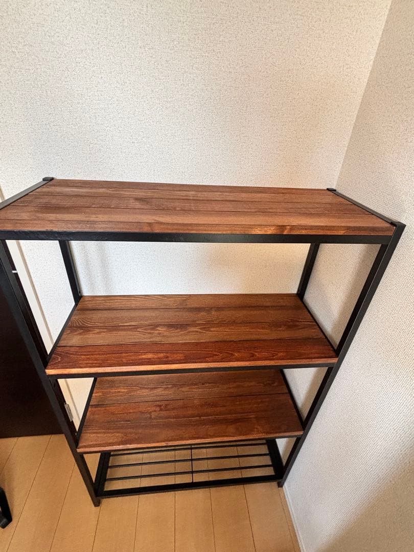 幅80 収納棚 木製　オープンラック 4段シェルフ TABAS ラック　北欧