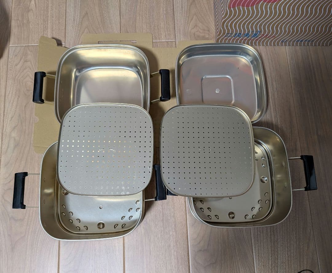 ツルマル印　二段角蒸　24cm