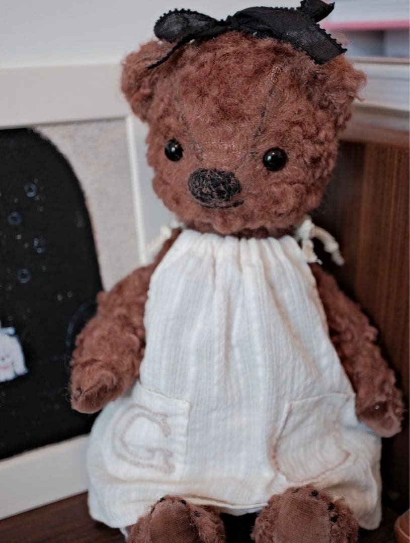 ヴィンテージライク テディベア ブラウンベア 海外作家様 ハンドメイド くま