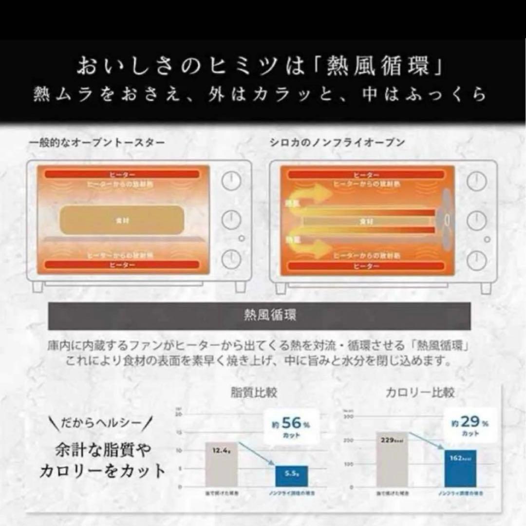 【完売カラー】新品 シロカ ノンフライオーブン トースター ノンフライ調理