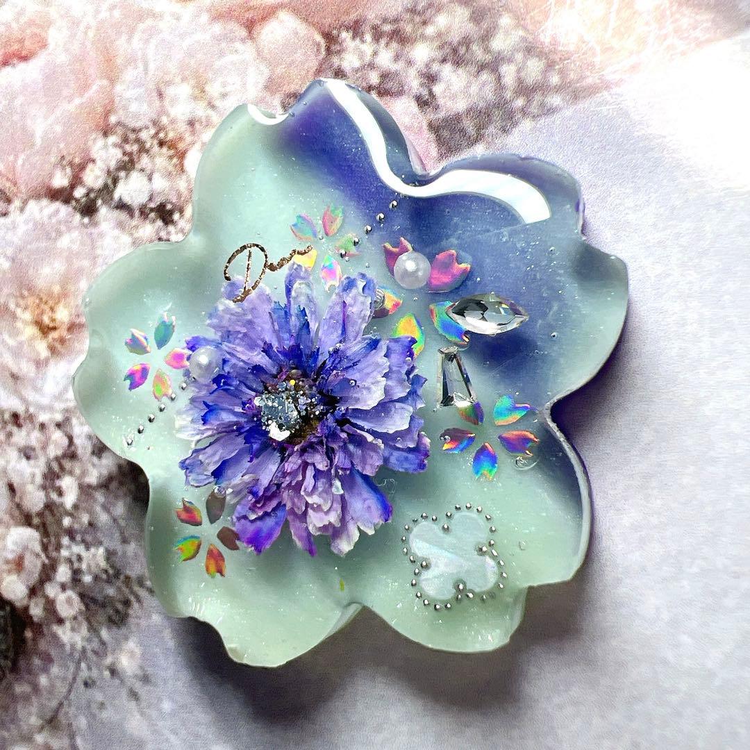 レジン ヘアゴム ドライフラワー No.844