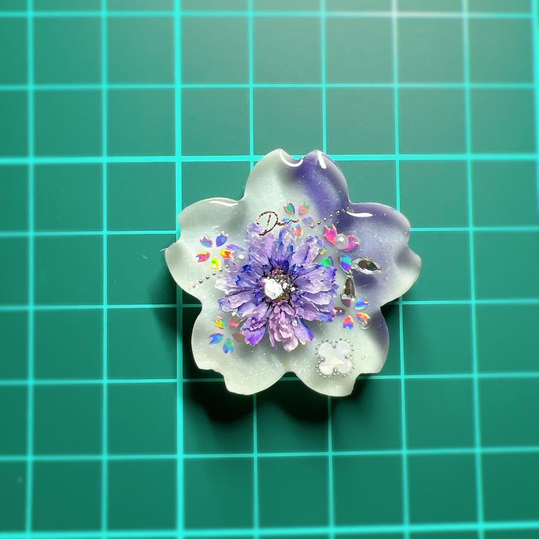 レジン ヘアゴム ドライフラワー No.844