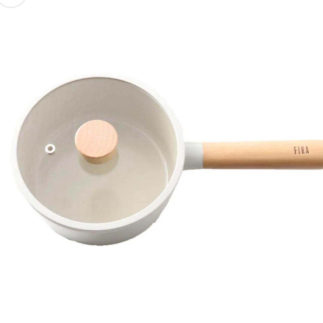 【新品・未使用】●FIKA● セラミックスープパン（片手鍋） 18cm ホワイト