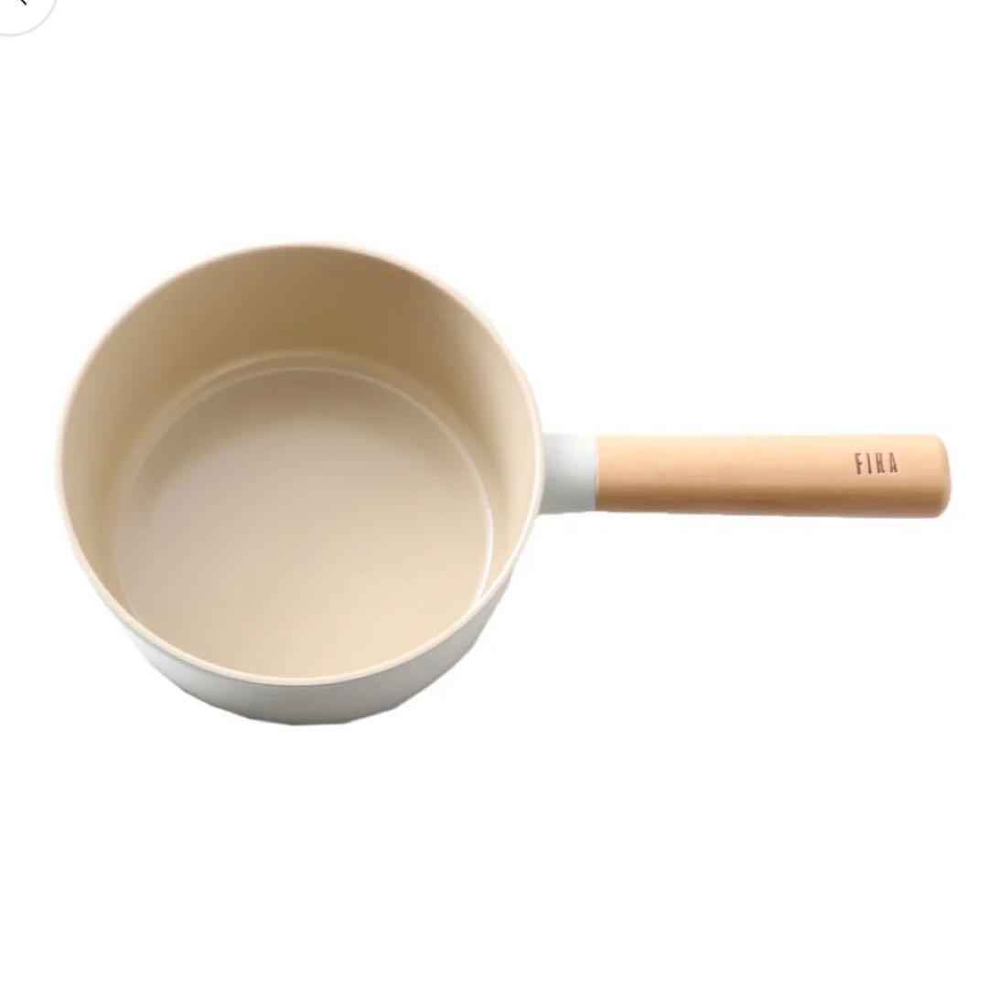 【新品・未使用】●FIKA● セラミックスープパン（片手鍋） 18cm ホワイト