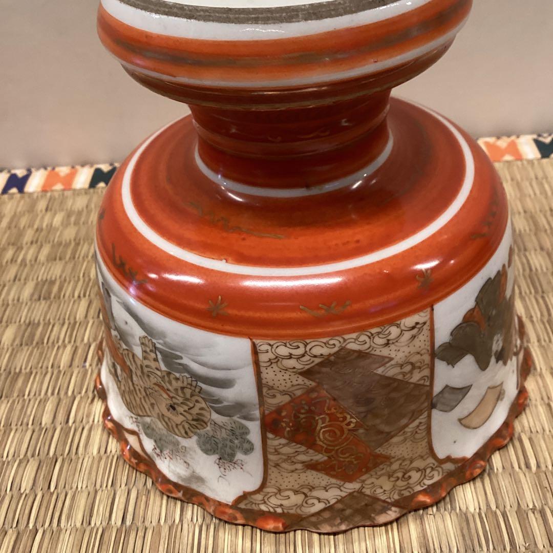 虎と人物のデザイン陶器
