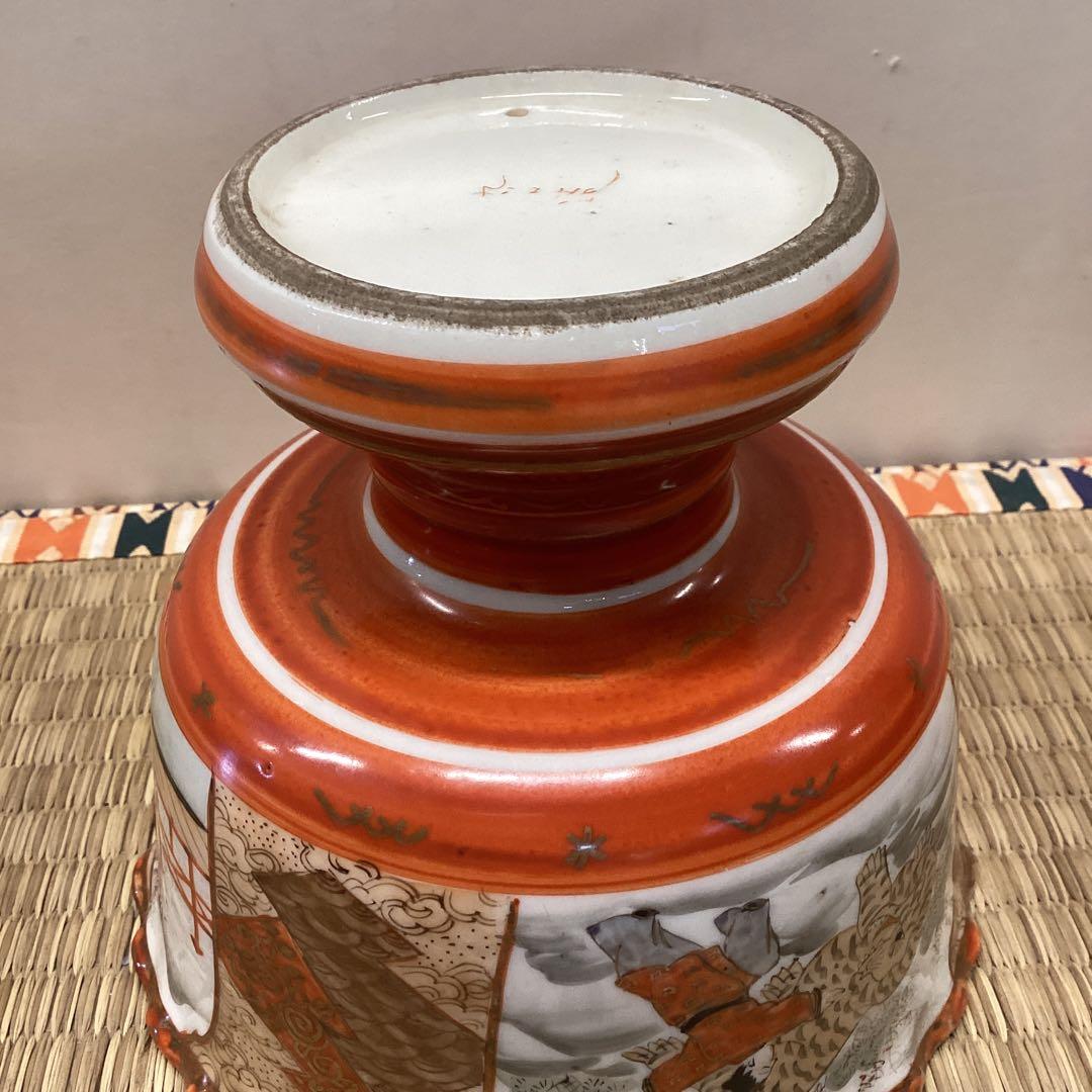 虎と人物のデザイン陶器