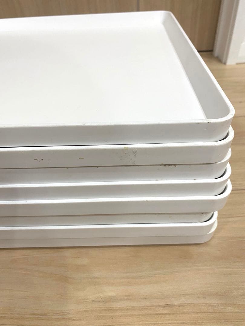 tower 山崎実業　トレイ　お盆　8枚組　ホワイト