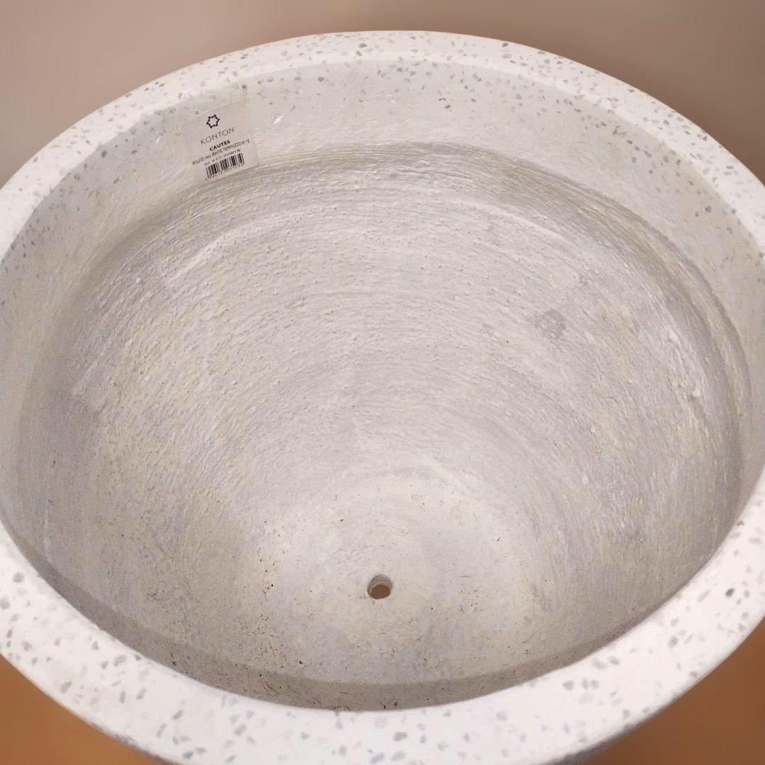 KONTON コントン 鉢カバー CAUTES コーテス ラウンド ホワイト