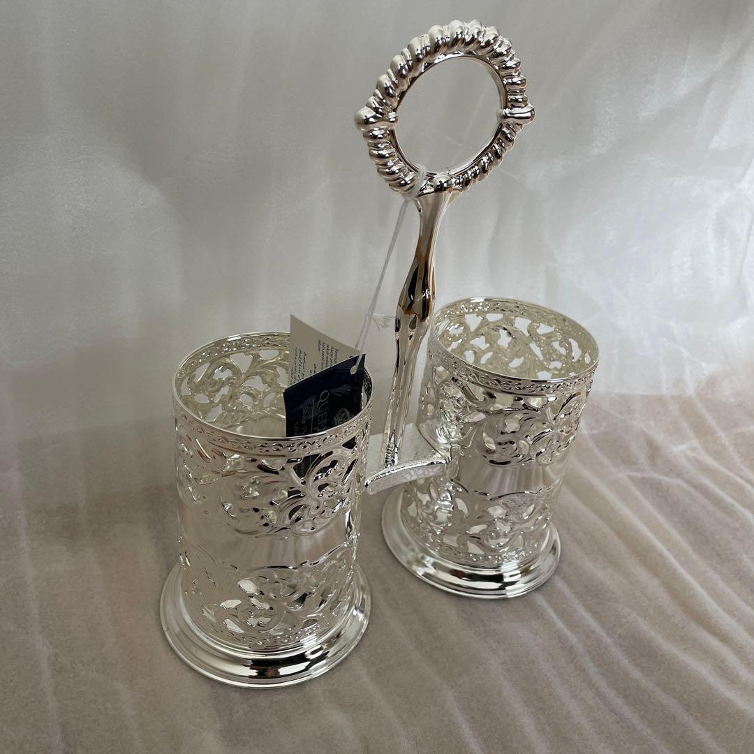 クイーンアン カトラリーホルダー QUEEN ANNE 銀メッキ インテリア雑貨