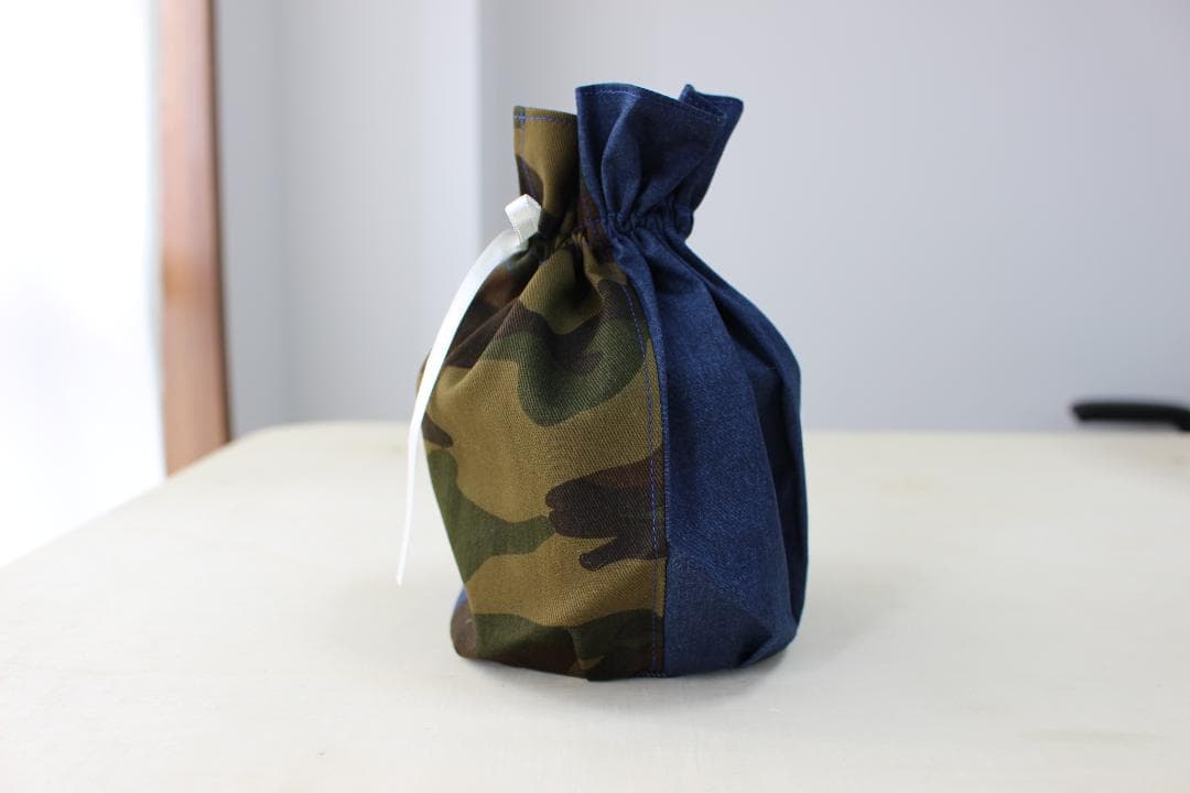 骨壷 覆い袋セット 6寸 迷彩＆デニム（アルターネート）